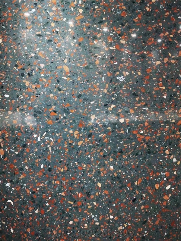 Green Terrazzo Tile for Wall Covering