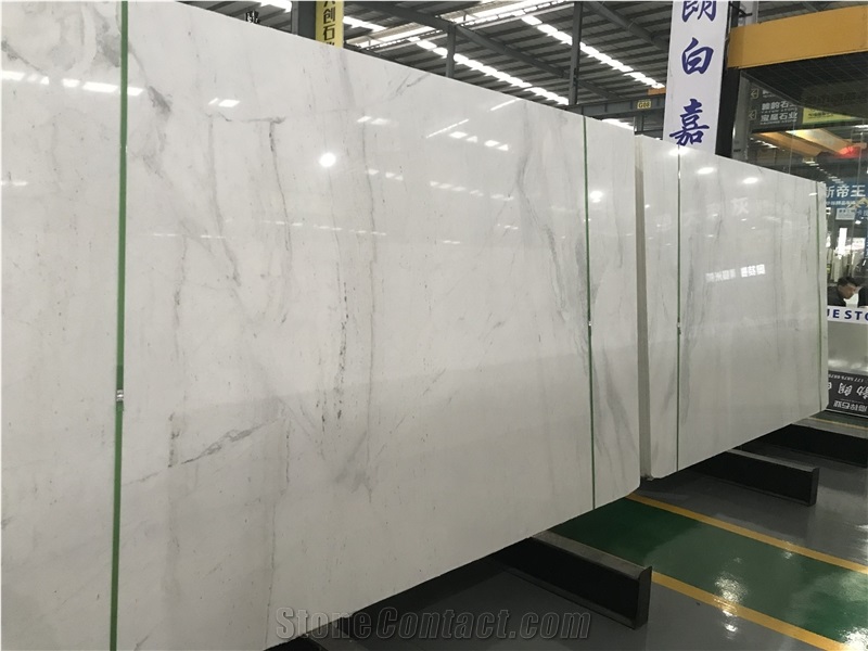 Jiashi White Marble Slab and Tiles for Project