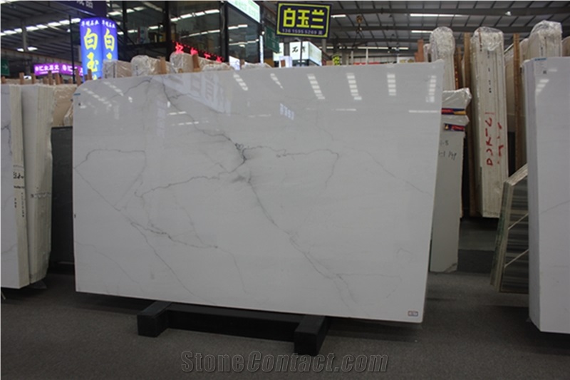 Linken White Marble Slab and Tiles for Project