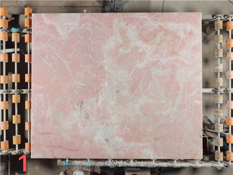 Mgt Pink Onyx Slabs and Floor Tiles for Bathroom