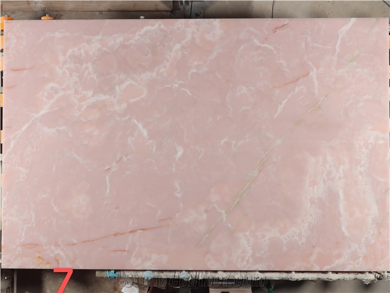 Mgt Pink Onyx Slabs and Floor Tiles for Bathroom