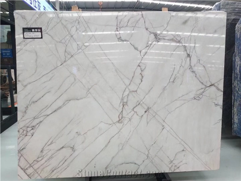 Red Line White Jade Marble for Wall Cladding