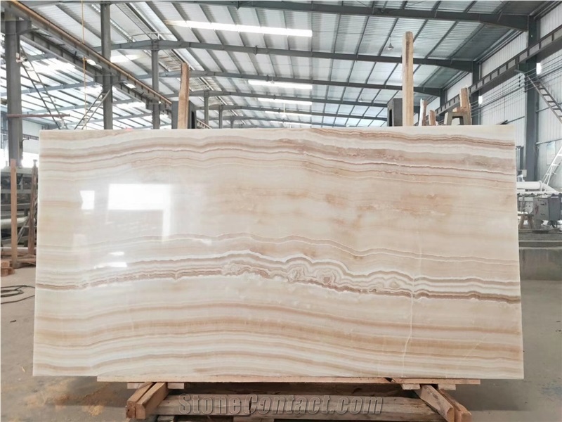 White Tiger Onyx Slab and Tile for Project