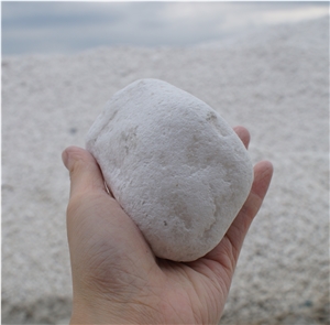 Supply Natural White Pebble Stone Tumble Stone