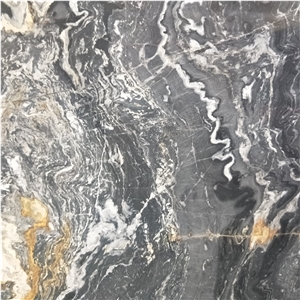 Australian Dark Gray Wave Marble Stone Big Slab