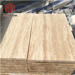 Beige Travertine Tile For Project Exterior Wall