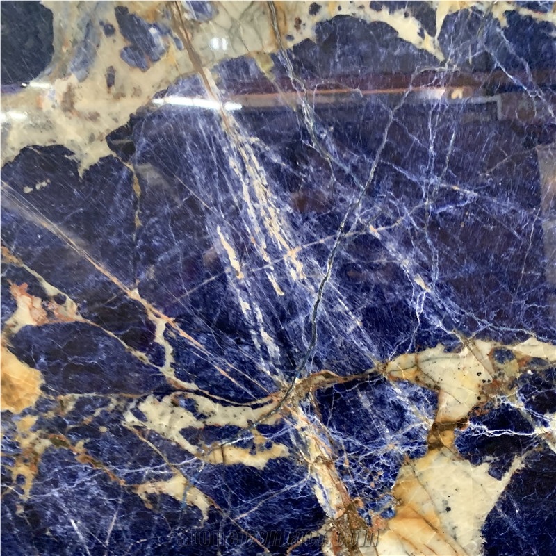 Brazil Import Cloisonne Marble, Blue Sodalite Slabs