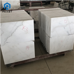China Guangxi White Marble Cut Size Floor Tiles