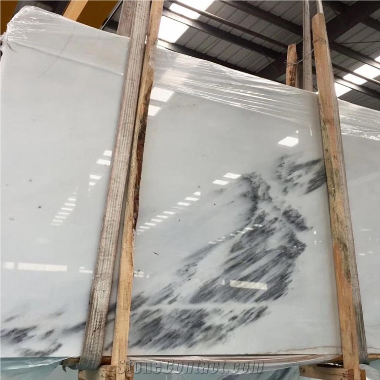 China Ink White Marble With Black Veins For Wall