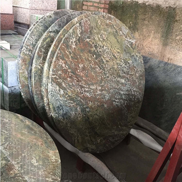 China Nine Dragon Marble Round Table Tops