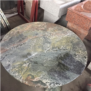 China Nine Dragon Marble Round Table Tops