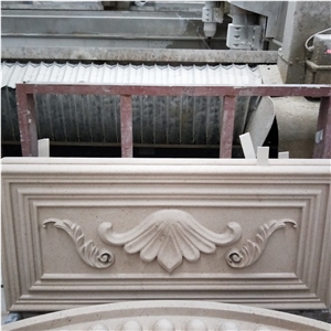 Cnc Carving Beige Limestone Wall Tiles for Church