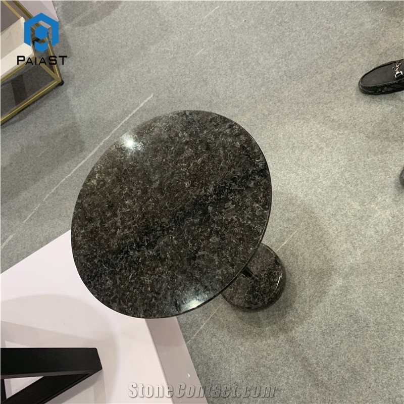 Custom Round Dark Granite Coffee Table For Home