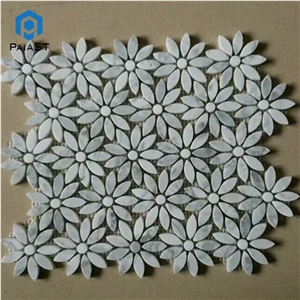 Custom Special Flower Shaped Marble Mosaic Tile