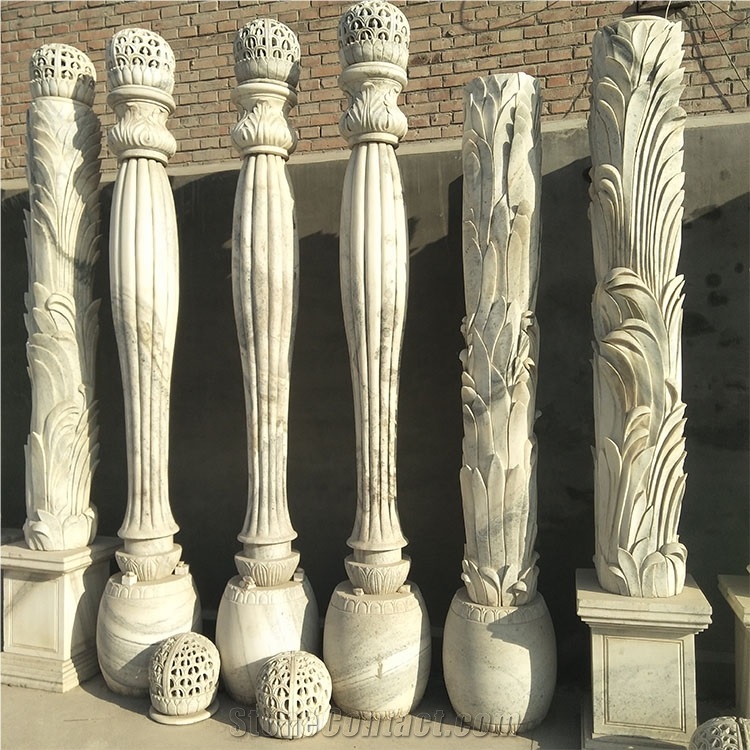 Customized Size Outdoor Solid Stone Column