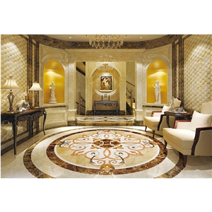 Decorative Marble Waterjet Medallion Pattern Floor