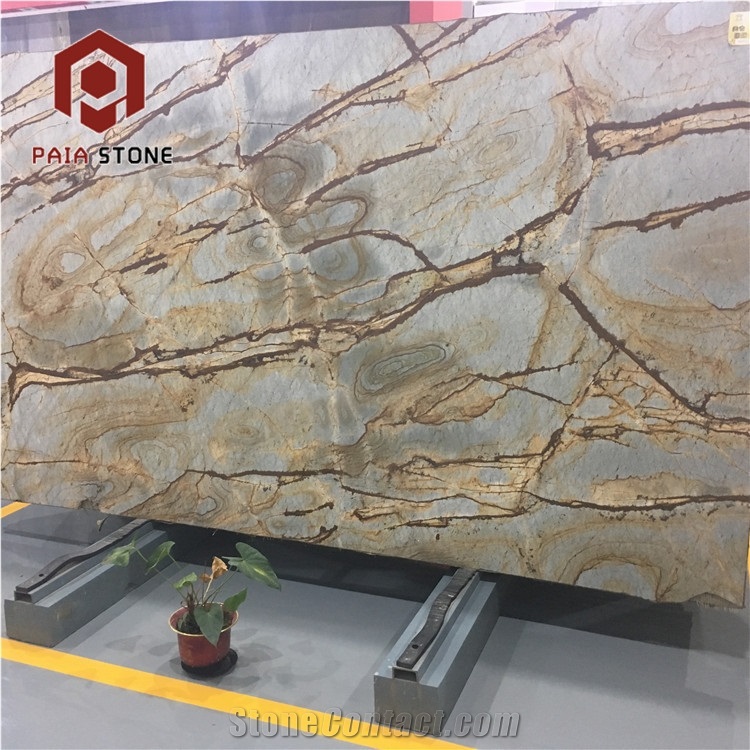 Exotic Stone Roman Impression Quartzite Slab For Wall
