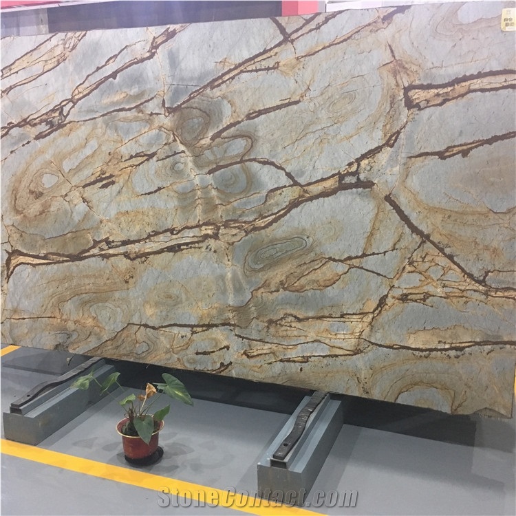 Exotic Stone Roman Impression Quartzite Slab For Wall