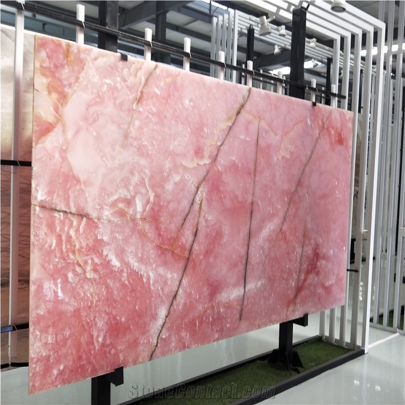 Factory Direct Sale Pink Onyx Marble Stone Slab