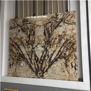 Golden Granite Slabs Tiles For Background Wall