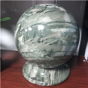 Green Marble Fortune Ball For Interior Decoration