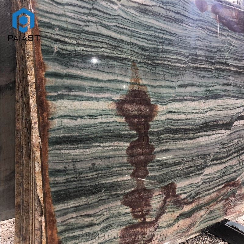 Natural Brazil Green Quartzite Slab For Interior Floor Wall