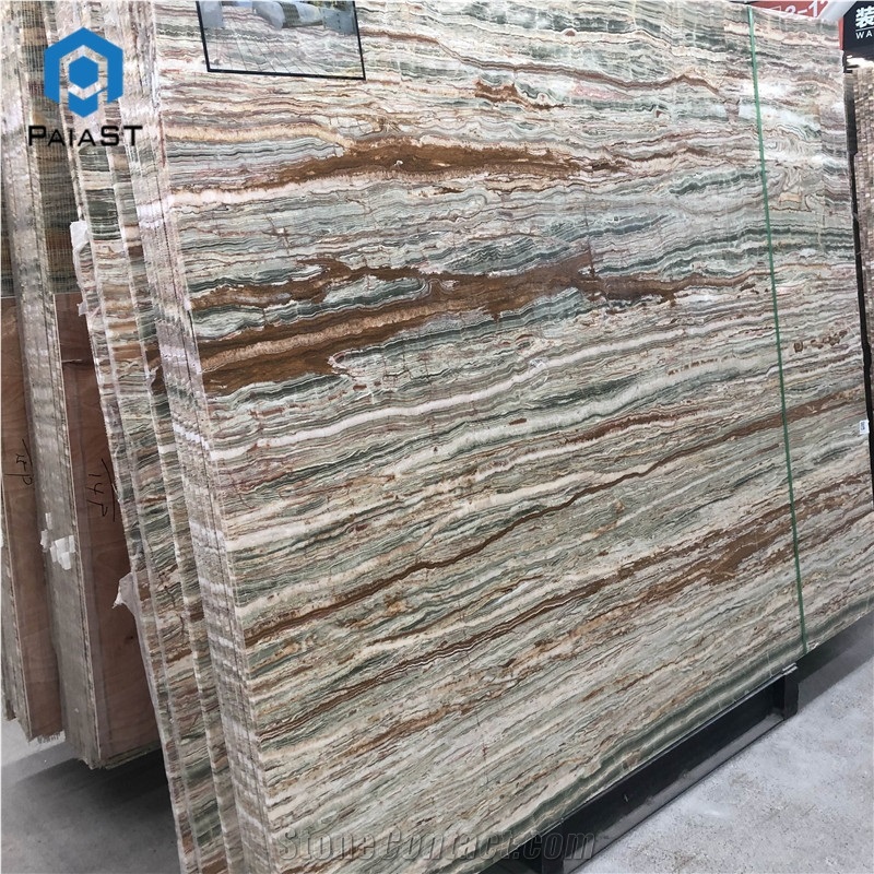 Green Onyx Bamboo Backlit Onyx for Wall Panel