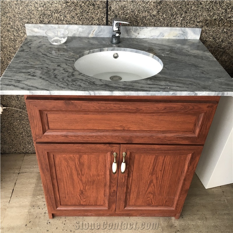 Grey Granite Bathroom Vanity Top Cabinet