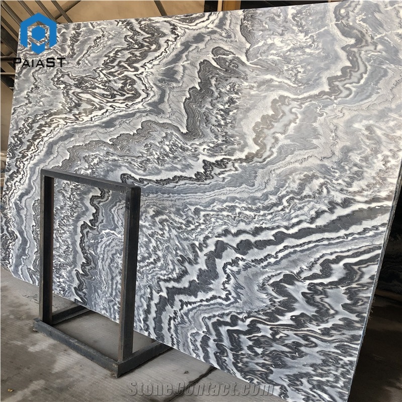 Grey Marble With Black Veins For Background Wall