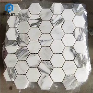 Hexagon Mosaic Tiles Backsplash for Kitchen