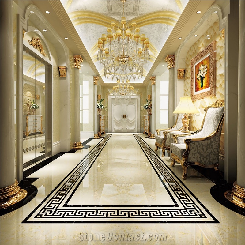 Home Interior Corridor Marble Floor Tiles Design