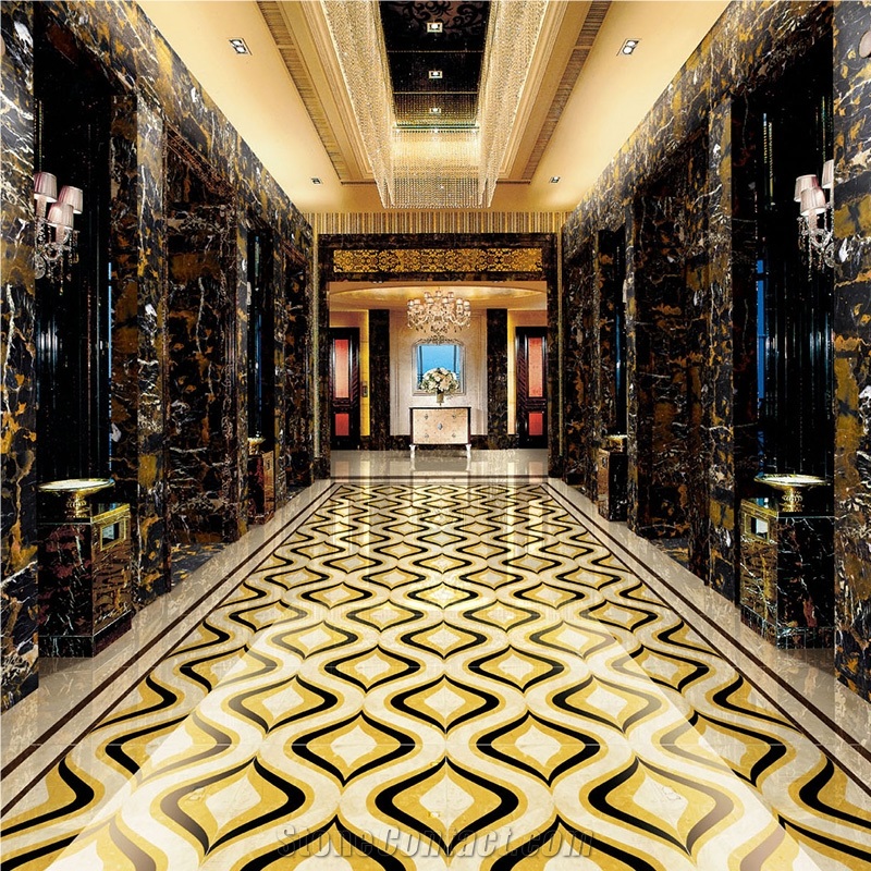 Home Interior Corridor Marble Floor Tiles Design