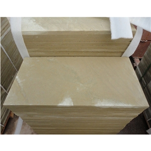Honed Surface Yellow Sandstone Tiles for Villa