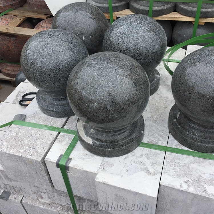 Hot Sale Polished Natural Granite Round Stone Ball Stone Barriers, Bollards