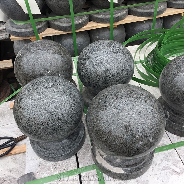 Hot Sale Polished Natural Granite Round Stone Ball Stone Barriers, Bollards