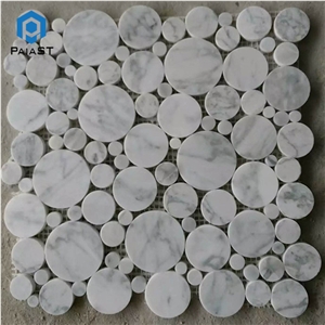 Interior Wall Decorative Round Marble Mosaic Tiles