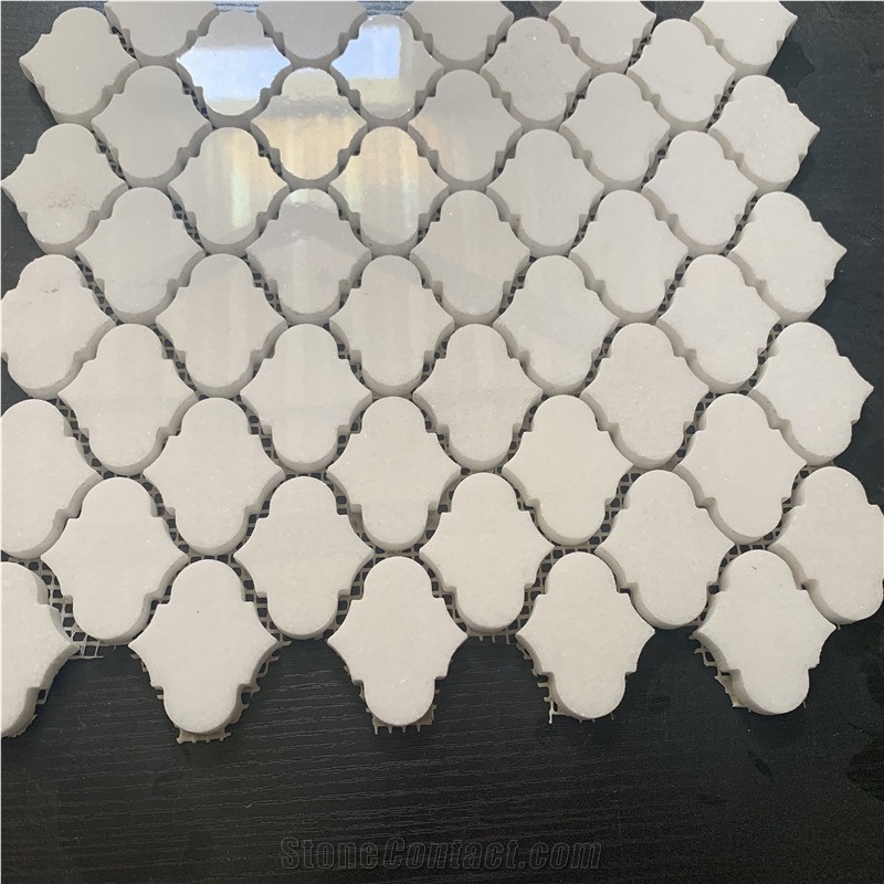 Italian Crystal Rose Marble Lantern Mosaic Tiles