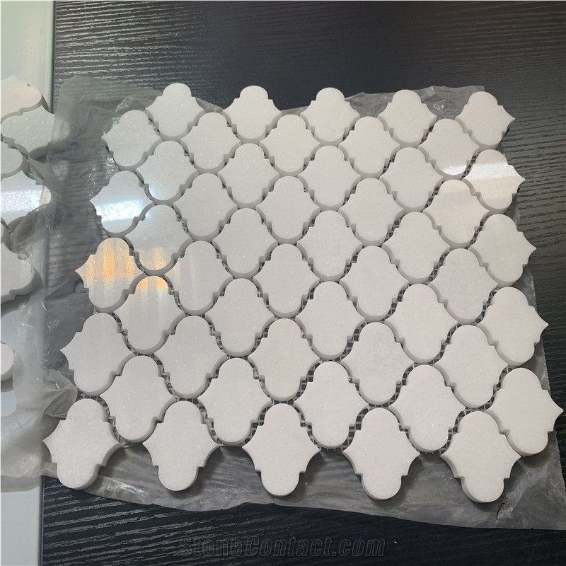 Italian Crystal Rose Marble Lantern Mosaic Tiles