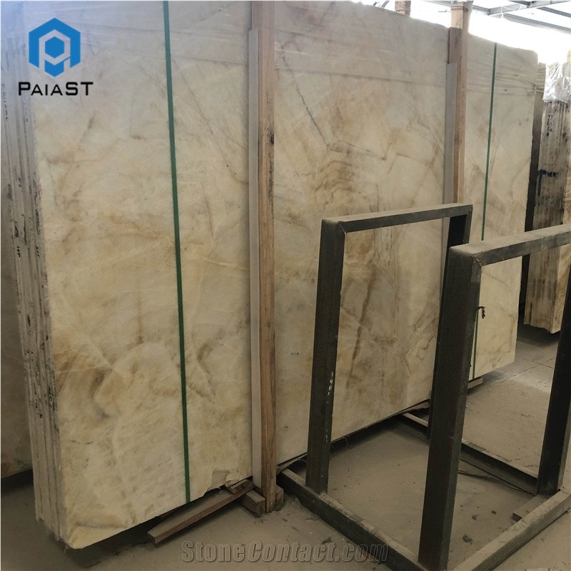Golden Jade Marble Slab For Interior Wall Tile