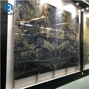 Natural Luxury Azul Bahia Granite Slab For Wall Decoration