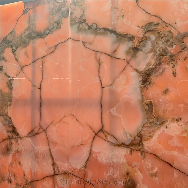 Luxury Pink Onyx Slabs For Wall Decoration
