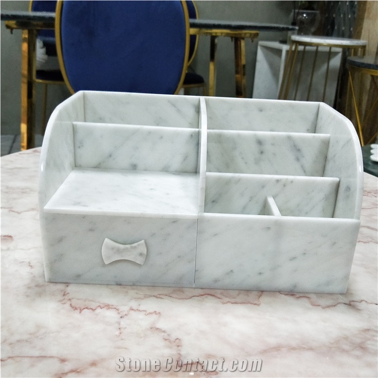 Marble Make up Storage Box Home Decoration