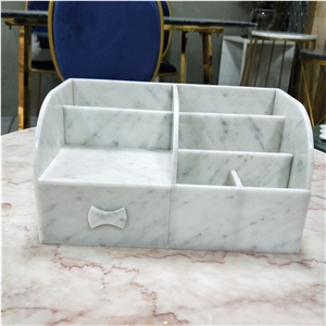 Marble Make up Storage Box Home Decoration