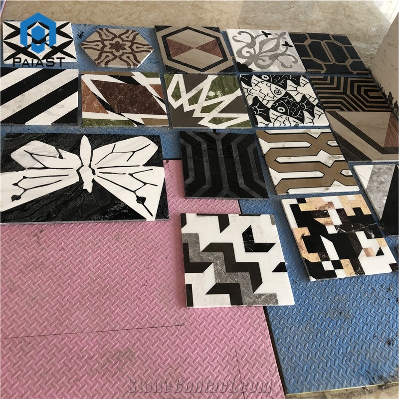 Marble Waterjet Pattern Hall Flooring Tiles