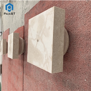 Modern Design Beige Marble Solid Pillars For Villa