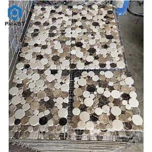 Modern White And Brown Mosaic Tile For Wall Floor