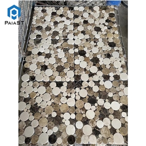 Modern White And Brown Mosaic Tile For Wall Floor