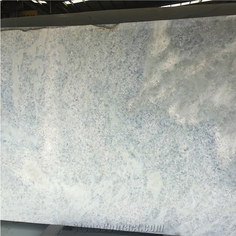 Natural Blue Ice Jade Marble Slabs Tiles For Hotel