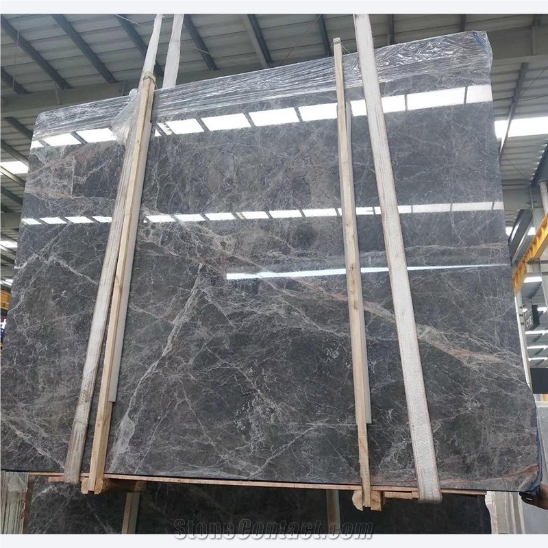 Natural Hermes Grey Marble Slabs For Home Decor