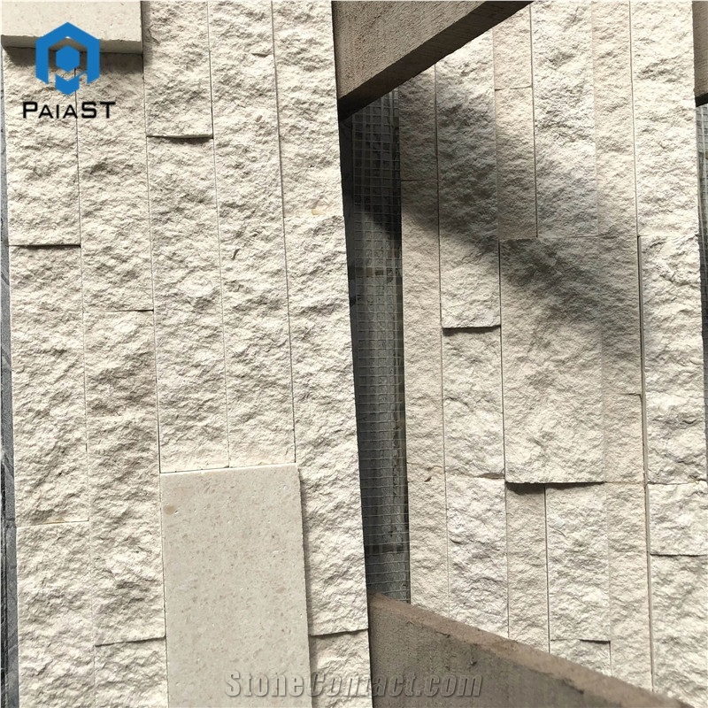 Natural Split Surface Beige Limestone Wall Tiles